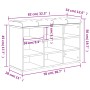 Banco zapatero madera de ingeniería negro 82x32x50 cm de , Bancos para recibidores y almacenamiento - Ref: Foro24-835104, Pre...