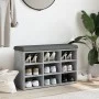 Banco zapatero madera de ingeniería gris hormigón 82x32x50 cm de , Bancos para recibidores y almacenamiento - Ref: Foro24-835...