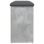 Banco zapatero madera de ingeniería gris hormigón 82x32x50 cm de , Bancos para recibidores y almacenamiento - Ref: Foro24-835...