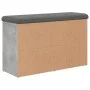Banco zapatero madera de ingeniería gris hormigón 82x32x50 cm de , Bancos para recibidores y almacenamiento - Ref: Foro24-835...
