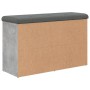 Banco zapatero madera de ingeniería gris hormigón 82x32x50 cm de , Bancos para recibidores y almacenamiento - Ref: Foro24-835...