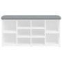 Banco zapatero madera de ingeniería blanco 102x32x50 cm de , Bancos para recibidores y almacenamiento - Ref: Foro24-835110, P...