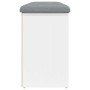 Banco zapatero madera de ingeniería blanco 102x32x50 cm de , Bancos para recibidores y almacenamiento - Ref: Foro24-835110, P...