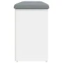 White engineered wood shoe bench 102x32x50 cm by , Benches for halls and storage - Ref: Foro24-835110, Price: 73,04 €, Discou...