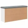 White engineered wood shoe bench 102x32x50 cm by , Benches for halls and storage - Ref: Foro24-835110, Price: 73,04 €, Discou...