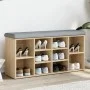 Shoe bench engineered wood Sonoma oak 102x32x50 cm by , Benches for halls and storage - Ref: Foro24-835112, Price: 76,05 €, D...