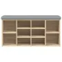 Shoe bench engineered wood Sonoma oak 102x32x50 cm by , Benches for halls and storage - Ref: Foro24-835112, Price: 76,05 €, D...