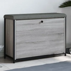 Shoe bench with folding drawer Sonoma gray 82x32x56 cm by , Benches for halls and storage - Ref: Foro24-835125, Price: 81,38 ...