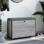 Banco zapatero con cajón abatible gris Sonoma 82x32x56 cm de , Bancos para recibidores y almacenamiento - Ref: Foro24-835125,...