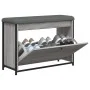 Banco zapatero con cajón abatible gris Sonoma 82x32x56 cm de , Bancos para recibidores y almacenamiento - Ref: Foro24-835125,...