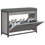 Banco zapatero con cajón abatible gris Sonoma 82x32x56 cm de , Bancos para recibidores y almacenamiento - Ref: Foro24-835125,...