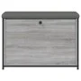Banco zapatero con cajón abatible gris Sonoma 82x32x56 cm de , Bancos para recibidores y almacenamiento - Ref: Foro24-835125,...