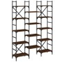 Estantería madera de ingeniería roble marrón 127,5x28,5x172,5cm de , Librerías y estanterías - Ref: Foro24-838872, Precio: 11...