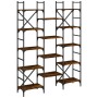 Estantería madera ingeniería roble ahumado 127,5x28,5x172,5 cm de , Librerías y estanterías - Ref: Foro24-838870, Precio: 118...
