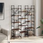 Estantería madera ingeniería roble ahumado 127,5x28,5x172,5 cm de , Librerías y estanterías - Ref: Foro24-838870, Precio: 118...