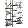 Estantería madera ingeniería roble ahumado 127,5x28,5x172,5 cm de , Librerías y estanterías - Ref: Foro24-838870, Precio: 118...
