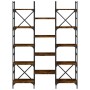 Estantería madera ingeniería roble ahumado 127,5x28,5x172,5 cm de , Librerías y estanterías - Ref: Foro24-838870, Precio: 118...