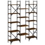 Estantería madera ingeniería roble ahumado 127,5x28,5x172,5 cm de , Librerías y estanterías - Ref: Foro24-838870, Precio: 118...