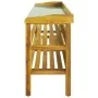 Banco para macetas con 2 estantes madera maciza de acacia+zinc de vidaXL, Mesas de jardinería - Ref: Foro24-43795, Precio: 10...