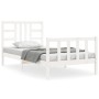 Estructura de cama con cabecero madera maciza blanco 100x200 cm de , Camas y somieres - Ref: Foro24-3191962, Precio: 130,15 €...