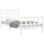 Estructura de cama con cabecero madera maciza blanco 100x200 cm de , Camas y somieres - Ref: Foro24-3191962, Precio: 130,15 €...