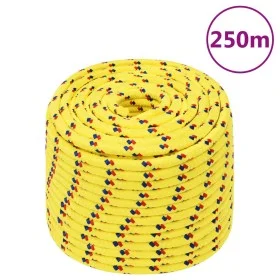 Yellow polypropylene boat rope 12 mm 250 m by , Ropes and metal cords - Ref: Foro24-152620, Price: 119,05 €, Discount: %