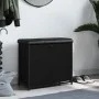 Banco zapatero con cajón abatible negro 62x32x56 cm by , Benches for halls and storage - Ref: Foro24-835117, Price: 69,90 €, ...