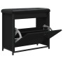 Banco zapatero con cajón abatible negro 62x32x56 cm de , Bancos para recibidores y almacenamiento - Ref: Foro24-835117, Preci...