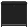 Banco zapatero con cajón abatible negro 62x32x56 cm by , Benches for halls and storage - Ref: Foro24-835117, Price: 69,90 €, ...