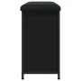Banco zapatero con cajón abatible negro 62x32x56 cm by , Benches for halls and storage - Ref: Foro24-835117, Price: 69,90 €, ...