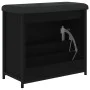 Banco zapatero con cajón abatible negro 62x32x56 cm by , Benches for halls and storage - Ref: Foro24-835117, Price: 69,90 €, ...