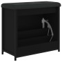 Banco zapatero con cajón abatible negro 62x32x56 cm de , Bancos para recibidores y almacenamiento - Ref: Foro24-835117, Preci...