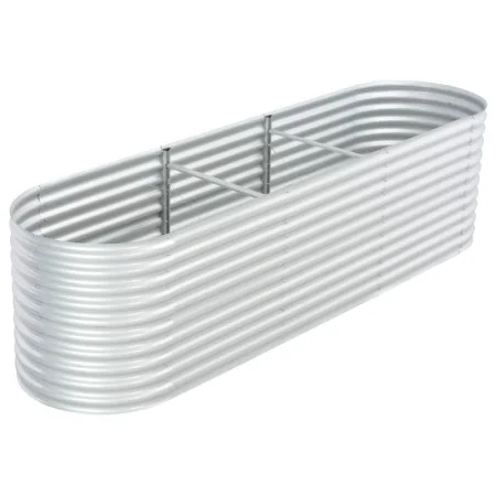 Arriate de acero galvanizado plateado 320x80x81 cm de vidaXL, Maceteros y jardineras - Ref: Foro24-45512, Precio: 164,25 €, D...