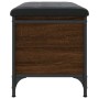 Banco con almacenaje madera ingeniería roble marrón 62x42x45 cm de , Bancos para recibidores y almacenamiento - Ref: Foro24-8...