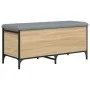 Banco con almacenaje madera ingeniería roble Sonoma 102x42x45cm by , Benches for halls and storage - Ref: Foro24-835148, Pric...