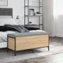 Banco con almacenaje madera ingeniería roble Sonoma 102x42x45cm by , Benches for halls and storage - Ref: Foro24-835148, Pric...