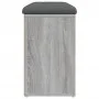 Banco zapatero madera de ingeniería gris Sonoma 82x32x50 cm de , Bancos para recibidores y almacenamiento - Ref: Foro24-83510...