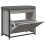 Banco zapatero con cajón abatible gris Sonoma 62x32x56 cm by , Benches for halls and storage - Ref: Foro24-835120, Price: 66,...