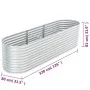 Arriate de acero galvanizado plateado 320x80x81 cm de vidaXL, Maceteros y jardineras - Ref: Foro24-45512, Precio: 164,25 €, D...