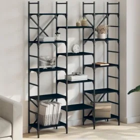 Estantería madera de ingeniería negra 127,5x28,5x172,5 cm by , Bookcases and shelves - Ref: Foro24-838868, Price: 109,76 €, D...