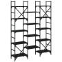 Estantería madera de ingeniería negra 127,5x28,5x172,5 cm de , Librerías y estanterías - Ref: Foro24-838868, Precio: 111,13 €...