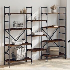 Estantería madera de ingeniería roble marrón 160x28,5x136,5 cm de , Librerías y estanterías - Ref: Foro24-838877, Precio: 101...