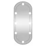Espejo de pared ovalado con luces LED vidrio 30x70 cm de , Espejos - Ref: Foro24-3189161, Precio: 36,26 €, Descuento: %