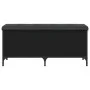 Banco con almacenaje madera de ingeniería negro 102x42x45 cm de , Bancos para recibidores y almacenamiento - Ref: Foro24-8351...