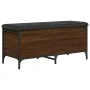 Bank mit Stauraum Technik Holz Eiche braun 102x42x45cm von , Bänke für Hallen und Lager - Ref: Foro24-835151, Preis: 89,42 €,...