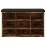 Shoe bench engineered wood smoked oak 82x32x50 cm by , Benches for halls and storage - Ref: Foro24-835107, Price: 74,95 €, Di...