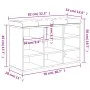 Shoe bench engineered wood smoked oak 82x32x50 cm by , Benches for halls and storage - Ref: Foro24-835107, Price: 74,95 €, Di...