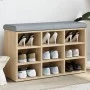 Shoe bench engineered wood Sonoma oak 82x32x50 cm by , Benches for halls and storage - Ref: Foro24-835105, Price: 64,36 €, Di...