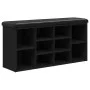 Holzwerkstoff-Schuhbank schwarz 102x32x50 cm von , Bänke für Hallen und Lager - Ref: Foro24-835111, Preis: 80,91 €, Rabatt: %