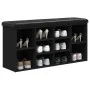 Holzwerkstoff-Schuhbank schwarz 102x32x50 cm von , Bänke für Hallen und Lager - Ref: Foro24-835111, Preis: 80,91 €, Rabatt: %